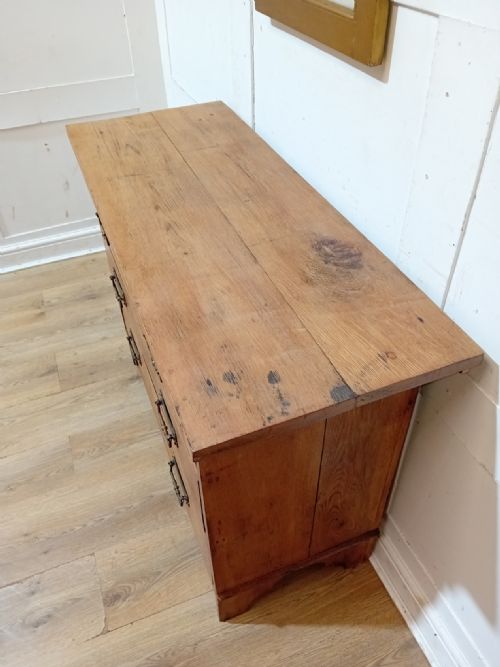 ANTIQUE ARTS CRAFTS OAK CHEST OF THREE DRAWERS C18801900 - ADDITIONAL PHOTO 6