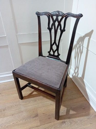 Antique George III Mahogany Hall Chair C1770-90