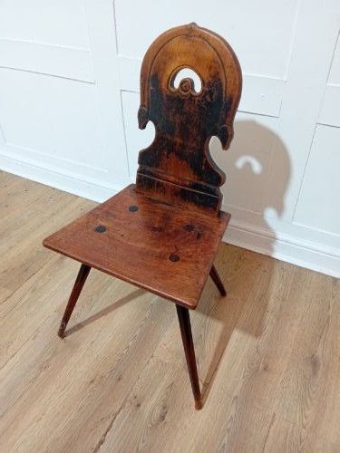 Antique Bavarian Folk Art Chair C1840
