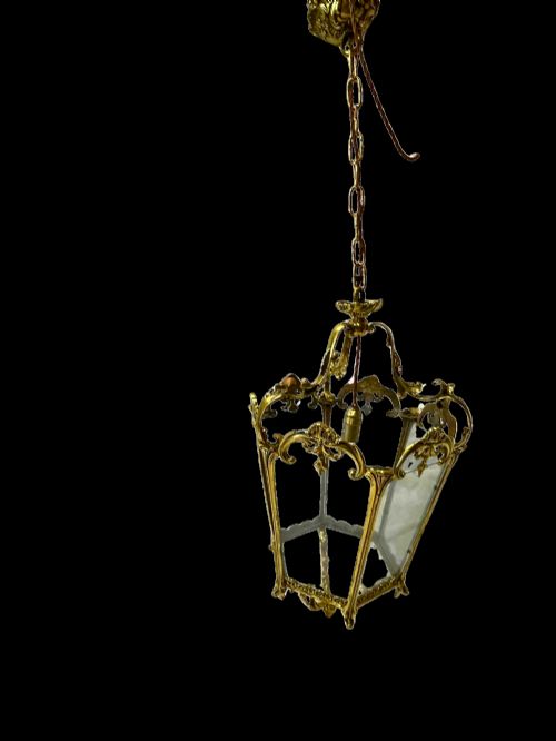 GLASS BRASS LANTERN - ADDITIONAL PHOTO 1