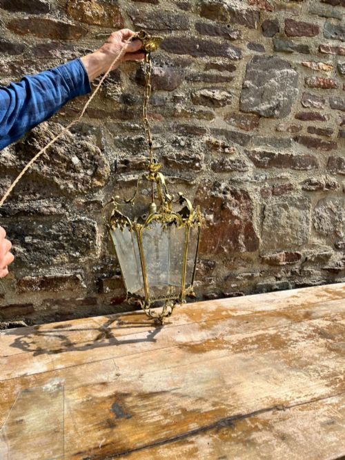 GLASS BRASS LANTERN - ADDITIONAL PHOTO 3