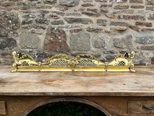 LATE VICTORIAN BRASS FENDER - ADDITIONAL PHOTO 5