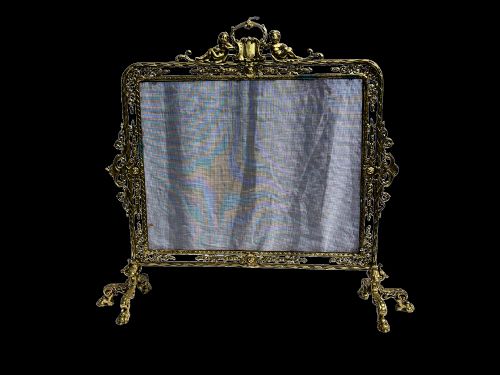 BRASS FIRE SCREEN - ADDITIONAL PHOTO 1