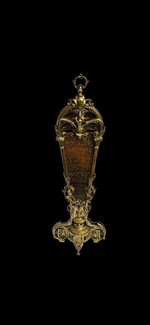 SPACE SAVING DECORATIVE BRASS FIRE SCREEN - ADDITIONAL PHOTO 3