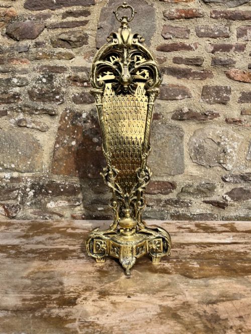 SPACE SAVING DECORATIVE BRASS FIRE SCREEN - ADDITIONAL PHOTO 7