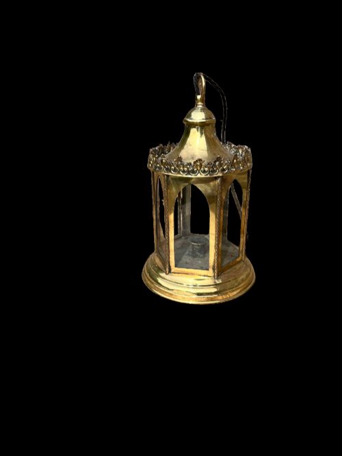 ELECTRIFIED BRASS SIDE LANTERN - ADDITIONAL PHOTO 1