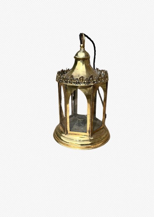 ELECTRIFIED BRASS SIDE LANTERN