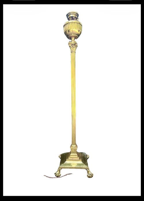 English Brass Floor Lamp