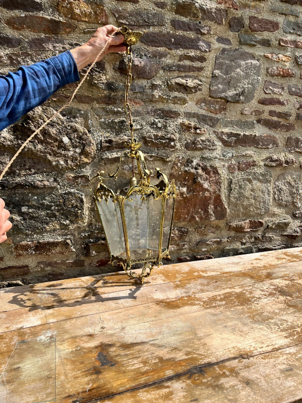 Glass & Brass Lantern View IV