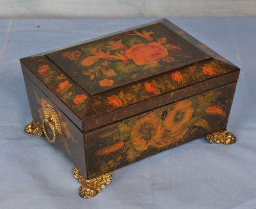 Regency penwork jewellery box