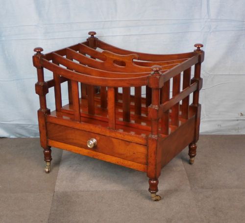 Antique mahogany canterbury