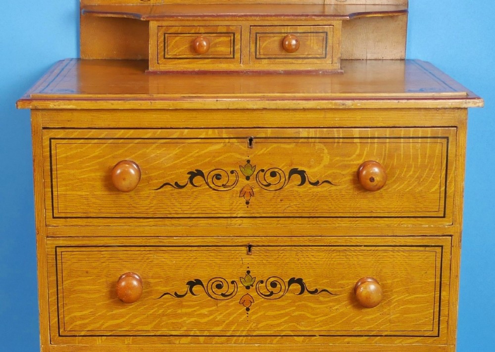 Decorated Victorian Dressing Chest 662238 Sellingantiques.co.uk