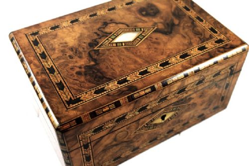 Burr Walnut Table Box