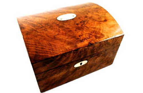 Burr Walnut Dome Top Box