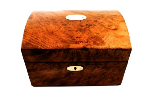 fig 1. Burr Walnut Dome Top Box
