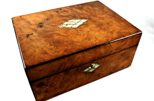 Burr Walnut Table Box