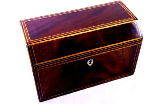 fig 1. Flamed Mahogany Tea Caddy