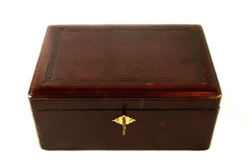 Red Leather Jewellery Box