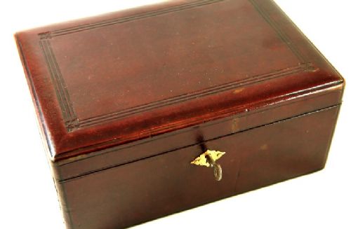 fig 1. Red Leather Jewellery Box