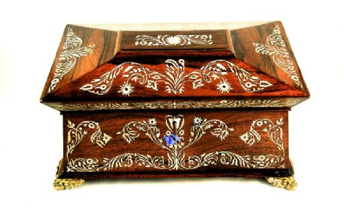 Regency Rosewood Tea Caddy