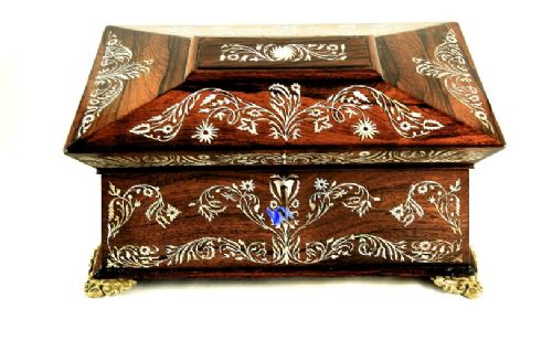 fig 1. Regency Rosewood Tea Caddy