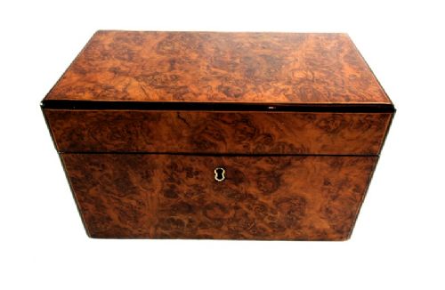 Burr Walnut Tea Caddy