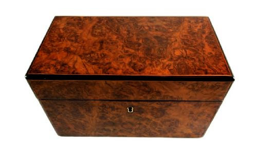 fig 1. Burr Walnut Tea Caddy