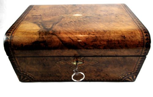 Burr Walnut Table Box C.1860