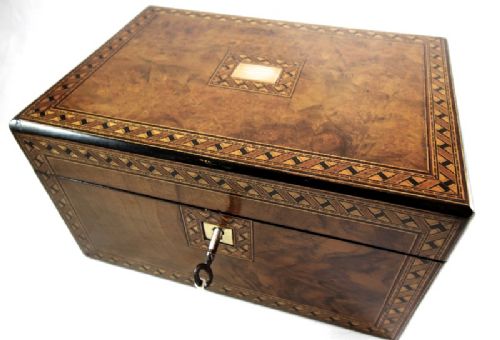 Burr Walnut Table Box C.1860