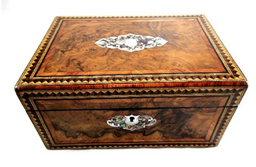 Burr Walnut Table Box C.1860