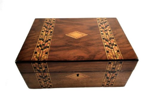 Figured Walnut Table Box C.1880