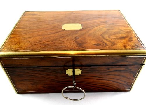 fig 1. Figured Walnut Writing Slope 1883