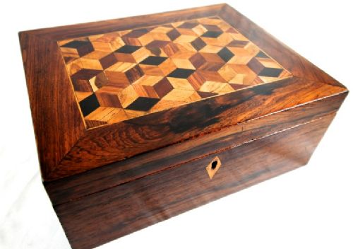 fig 1. Tunbridge Ware Table Box c.1850