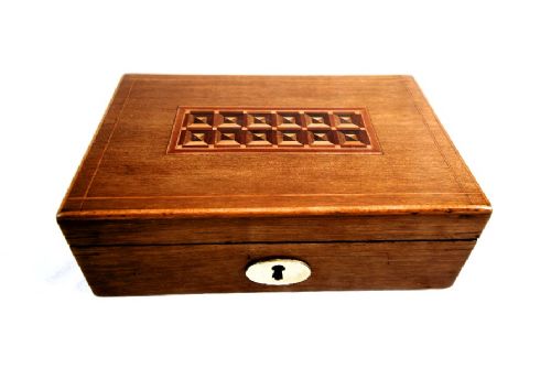 Satin Birch Table Box C.1890