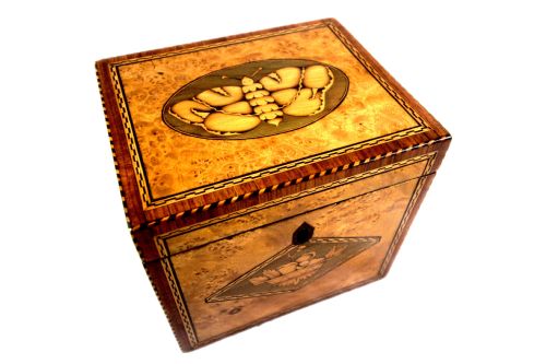 Burr Satin Wood Tea Caddy C.1790