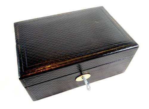 Leather Jewellery Box C.1920