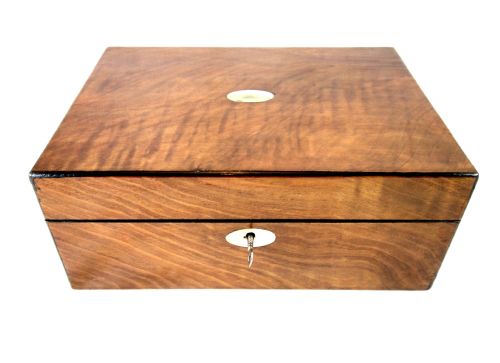fig 1. Satin Walnut Table Box c.1860