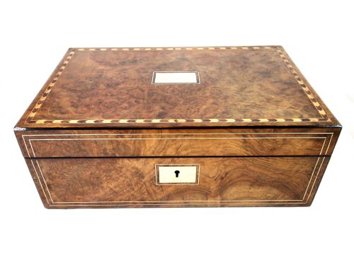 Burr Walnut Writing Slope C.1870