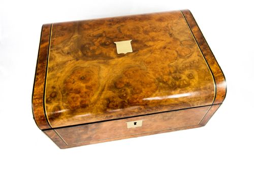fig 1. Burr Walnut Writing Slope c.1870
