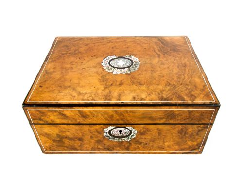 Burr Walnut Table Box C.1870
