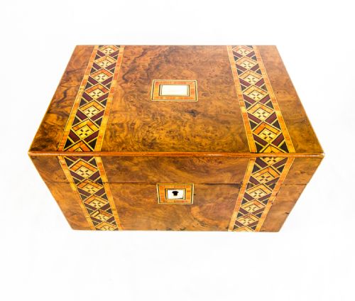 Burr Walnut Table Box C.1870