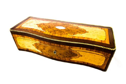 fig 1. Birds Eye Maple Glove Box c.1880