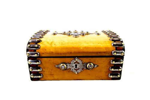 fig 1. Birds Eye maple french table box c.1880