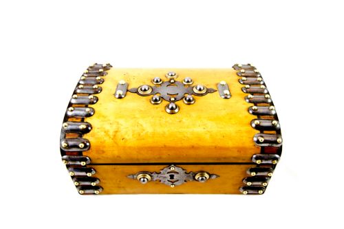 Birds Eye Maple French Table Box C.1880
