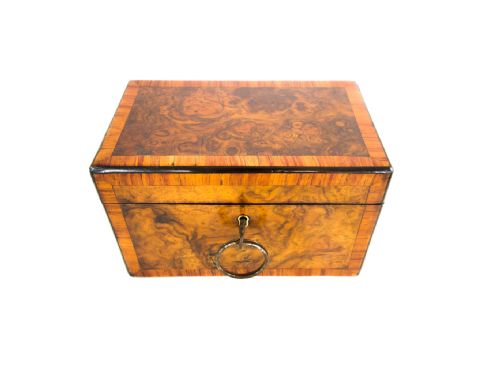Burr Walnut  Tea Caddy C.1880