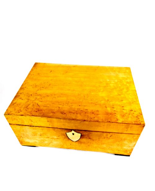 Satin Maple Jewellery Box C.1860