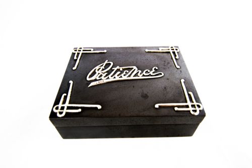 Silver Twin Deck Card Box C.1900