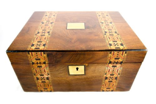 Figured Walnut Writing Slope C.1870