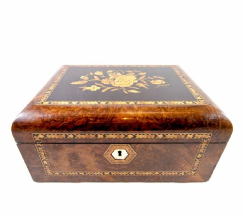 Burr Walnut Table Box C.1860