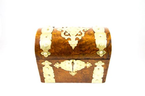 Brass Dome Top Tea Caddy C.1860